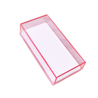 Eyelash Grafting Pallet with Cover, Dust-proof Acrylic Lash Tile holder, Eyelash Extensions Storage Gasket Pads (Transparent Pink S)