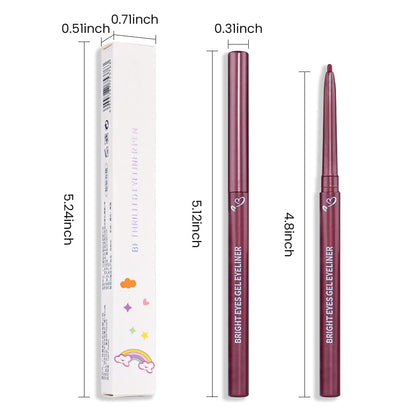 Kaely 1.5mm Skinny Gel Eyeliner Pencil,Berry Pink Cat Eye Liner Makeup Pen,Cream Smooth Eyeliner Crayon,delineador de ojos contra el agua,Waterproof Long Lasting 16 Hour Wear,Vegan & Cruelty Free,04