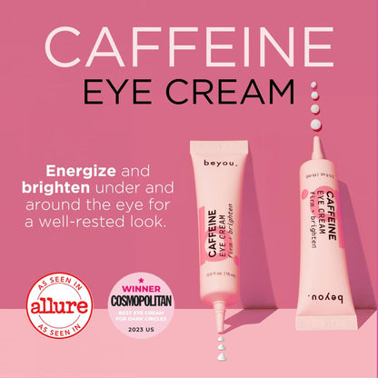 Beyou. Caffeine Eye Cream for Dark Circles, Brightening + Puffy Eyes + Sensitive Skin Friendly - 0.5 fl oz