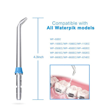 Flosser Replacement Tips Compatible with Waterpik Water Flosser Reach Flosser Refill Heads Replacement Heads, Compatible with Waterpik Oral Irrigator & Dental Flosser (Classic Jet Tips)