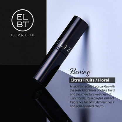 ELBT Solid Perfume Stick ㅣ Long Lasting Vegan Balm Fragrance for Women & Men ㅣ Portable Alcohol-Free Scent ㅣ Bening - Citrus fruits & Floral