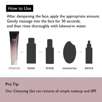 HARUHARU wonder Black Rice Triple AHA Gentle Cleansing Gel 3.38 fl oz, Hydrating Cleansing gel, Gentle exfoliating, Vegan, Travel essentials, Korean Skincare