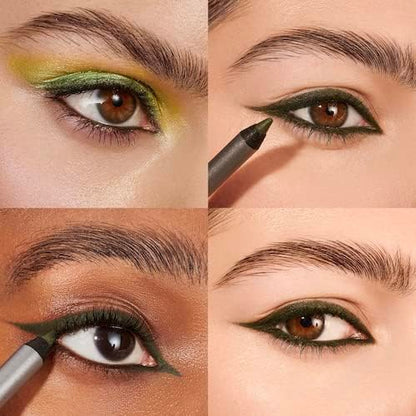 Wonderskin 1440 Longwear Green Eyeliner Pencil with Sharpener - Waterproof, Sharpenable Eyeliner Pencil & Smudge Proof Green Eye Liner Pencils (Olive)