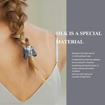 OLESILK 100% Mulberry Silk-Scrunchies for