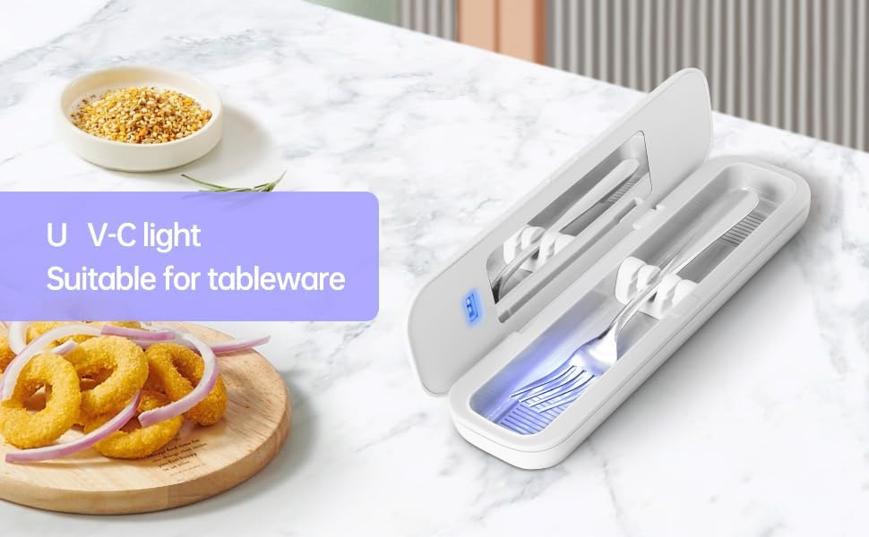 Toothbrush Holder, Toothbrush Cleaner Case, Portable USB Charging Toothbrush Cover with U V-C Light, Travel Toothbrush Holder