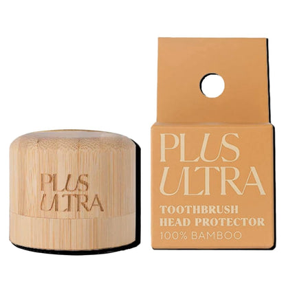 Plus Ultra Bamboo Toothbrush Cover | Made from 100% Bamboo | Biodegradable, Eco-Friendly Travel Protective Head for Fresh & Clean Storage | Fits Most Manual Toothbrushes