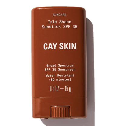 Cay Skin Isle Invisible Sunstick SPF 35 – Travel Size Broad Spectrum Face Sunscreen for On-the-Go Protection – Hydrating, Reef Safe Lotion with Natural Finish for All Skin Types – 0.5 oz