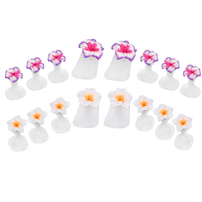 Beaupretty 16 Pieces Manicure Separator Silicone Flower Shape Spacers Divider Reusable Toenail Stretchers Cushions for Women Men