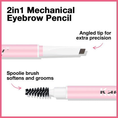 3Pcs Waterproof Eyebrow Pencil, Professional Makeup Micro Brow Pencil, Double-ended ultra-fine eyebrow pencil, Ultra-Fine Mechanical Pencil (3, 04#Light Brown)