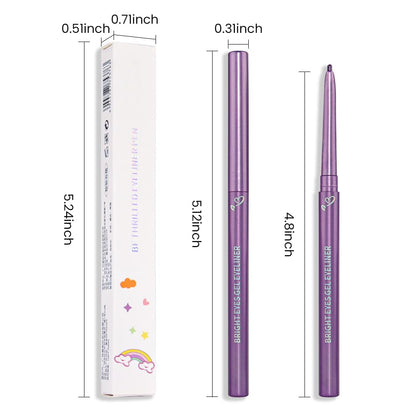 Kaely 1.5mm Skinny Gel Eyeliner Pencil,Grape Purple Cat Eye Liner Makeup Pen,Cream Smooth Eyeliner Crayon,delineador de ojos contra el agua,Waterproof Long Lasting 16 Hour,Vegan & Cruelty Free,05