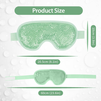 NEWGO 2 Pack Cooling Eye Mask Eye Ice Pack Cold Eye Mask for Puffy Eyes, Post Eye Surgery, Tired Eyes, Reusable Gel Eye Mask for Dark Circles, Migraines, Stress Relief, Itchy Eyes - Green