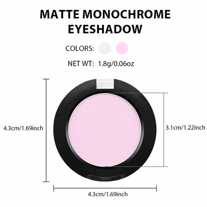 Eyeshadow Single Matte, High-Pigment Monochrome Eye Shadow Pressed Powder, Everyday Velvety Silky Eye Makeup Looks, Professional Long-Lasting Waterproof Single Eyeshadow Palette, Pink Nude 02
