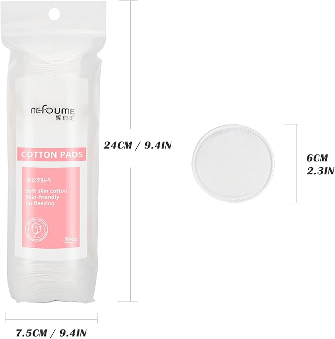 Premium cotton rounds for face