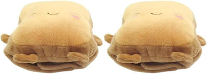 USonline911 USB Hand Warmer Heated Gloves Cute USB Heated Gloves, Half Wearable 5V USB Powered Toast Fingerless Hand Warmer