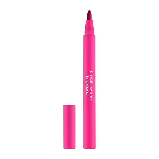 COVERGIRL Outlast, 15 Epic, Lipstain, Smooth Application, Precise Pen-Like Tip, Transfer-Proof, Satin Stained Finish, Vegan Formula, 0.06oz