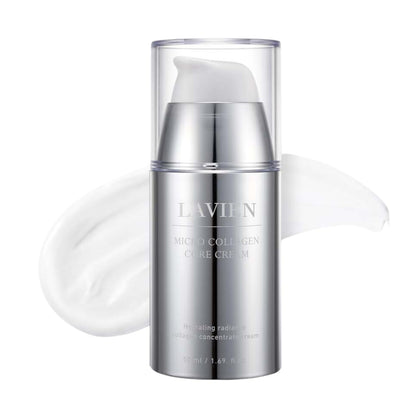 LAVIEN Micro Collagen Core Cream - Nourishing Facial Cream, Hydration and Elasticity - 60.3% Collagen Extract, Hydrolyzed Elastin, Shea Butter, Suitable for All Skin Types - 50 ml Bottle