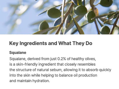 AQUA SQUALANE SERUM | Deeply hydrated Facial Serum for All Skin Type, Soothing, Pore Tightening and Sebum control Benefits, Korean Skin Care (1.69 Fl.Oz)