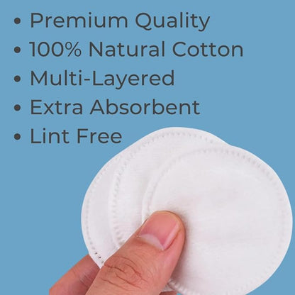 Premium cotton rounds for face