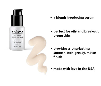 RAYA Blemish Control Gel (703) | Oil Controlling Facial Treatment Serum for Oily and Break-Out Prone Skin | Helps Reduce and Clear Up Blemishes