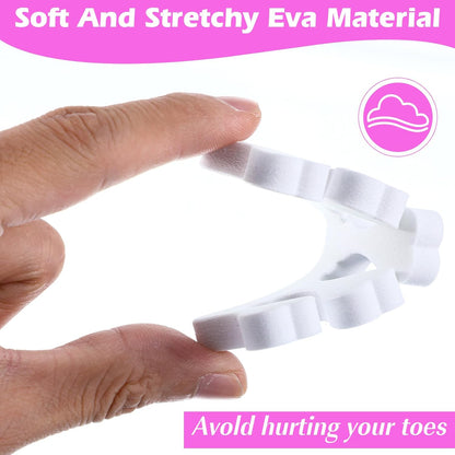 400 PcsToe Separators Pedicure Tool Kit Soft Toe Spacers for Pedicures Spreaders Finger Dividers for Women Men Feet Nail Toenails Art Painting Polish Spa(White)
