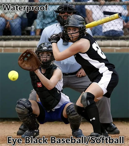 Go Ho 3 PCS Red Black and Blue Cream-Blendable Stick - 3 Colors Eye Black Face Paint for Softball/Baseball,Safe Facepaint Nose&Lip Smacking for Halloween SFX Makeup