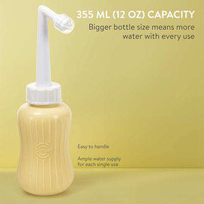 Peri Bottle - Portable Travel Bidet for Men or Women - Labour and Maternity Hospital Bag Essentials - After Birth Recovery Tools for Postpartum Mum - Perineal Spray Bottle