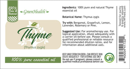16 fl oz - Thyme Essential Oil - 100% Essential Oil - Aluminum Bottle - GreenHealth