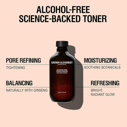 Grown Alchemist Balancing Toner- Rose, Ginseng, Chamomile, (200ml / 6.76oz)
