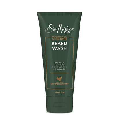SheaMoisture Beard Wash for Full Beards - Maracuja Oil & Shea Butter to Deep Clean and Refresh - 6 oz