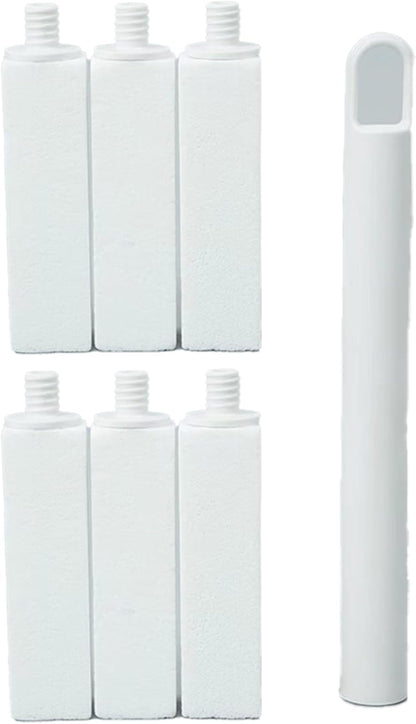 Pumice Stone Toilet Bowl Cleaner | Long Handle & Eco-friendly Screw-on Pumice Stones | Scouring Stick for Toilet Cleaning, Stain Removal on Toilets, Grills, Tiles, Grout & Pools | 6 Pack