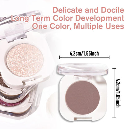 Single Matte Eye Shadow Palette Makeup, Light Cocoa Matte Eyeshadow for Women, Monochrome Eye Shadow Makeup, Pigmented Waterproof Sombras Para Ojos, Vegan, Talc, Paraben & Cruelty Free, 18