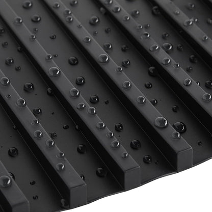 Talented Kitchen Self-Draining Silicone Dish Drying Mat - Sloped Silicone Countertop Drain Mat & Dish Drying Pad for Kitchen Counter - 15 x 8 in Black