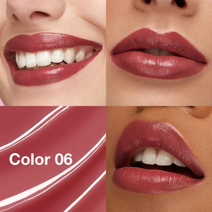 1Pcs Tinted Lip Balm Moisturizing Lipstick – Waterproof Hydrating Matte Lip Balm for Women, Creamy Natural Color Stain for Dry Lips, Soft Matte Finish with Subtle Scent (#06 Vivid Rose Red)