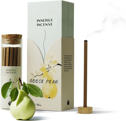 Yoga & Relaxation - Innergy Goose Pear Incense Sticks, Natural Fruity-Herbal Blend Yoga Incense