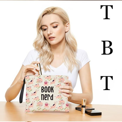 Book nerd gifts makeup bag