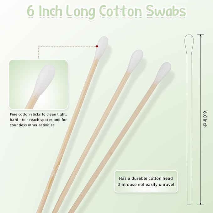 200 count bamboo rounded-tipped cotton