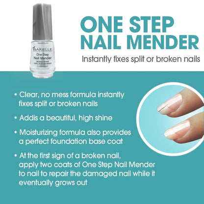 Barielle One Step Nail Mender .47 oz. - Repairs Split, Chipped and Damaged Nails Clear
