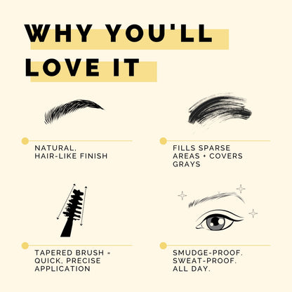 Elizabeth Mott Queen of the Fill Tinted Eyebrow Gel – Brow Filler, Volumizer & Setter – Defines, Shapes & Covers Gray Hairs – Water-Resistant, Long-Lasting – Cruelty-Free – Blonde Shade 4g