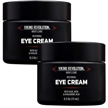 Natural Eye Cream for Men - Mens Eye Cream for Anti Aging, Dark Circle Under Eye Treatment.- Men's Eye Moisturizer Wrinkle Cream - Helps Reduce Puffiness, Under Eye Bags and Crowsfeet 2 Pack