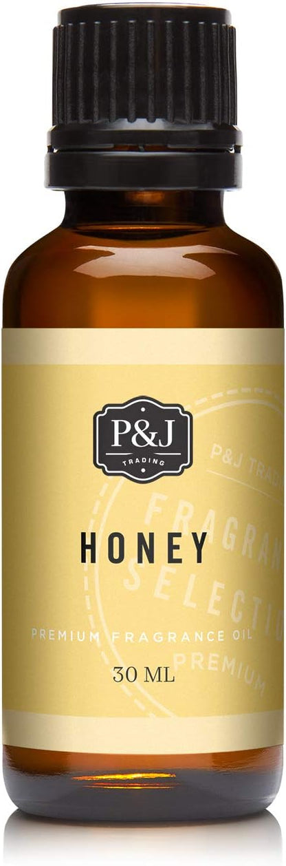 P&J Fragrance Oil - Honey Scented 30ml - Candle Scents, Soap Making, Diffuser Oil, Fresh Scents