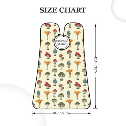 Beard Grooming Cape, Waterproof Hair Catcher for Shaving Trimming, Non-Stick Bib Apron Gifts for Dad Men, Female Ladies Legs Various Mushrooms Shave Bib