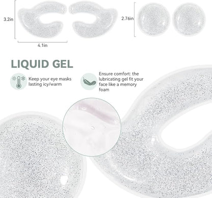 Reusable eye gel cooling pads