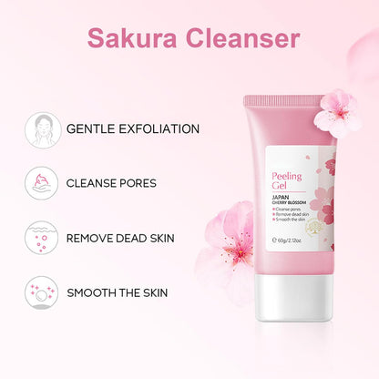 Sakura Skin Care Set, Face Care Sets for Women, 5Pcs Face Moisturizer Set Include Sakura Cream, Sakura Cleanser, Sakura Serum, Sakura Eye Cream, Sakura Mud Mask, Skin Care Gift Set for Teen Girls