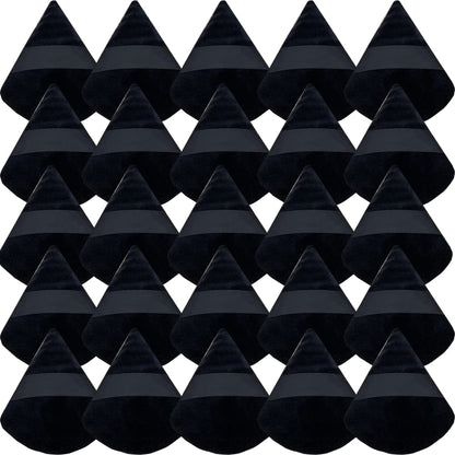 GXXMEI 30PCS Powder Puff Face Soft Makeup Sponge, Triangle Powder Puffs for Loose Powder Mineral Powder Velour Puff for Face Exquisite Makeup Eyes Contouring, Beauty Makeup Tools