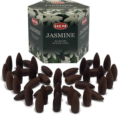 TRUMIRI Jasmine Backflow Incense Cones For Waterfall And Mat Bundle Inciensos Aromaticos|Incienso|Inciense|Insienso