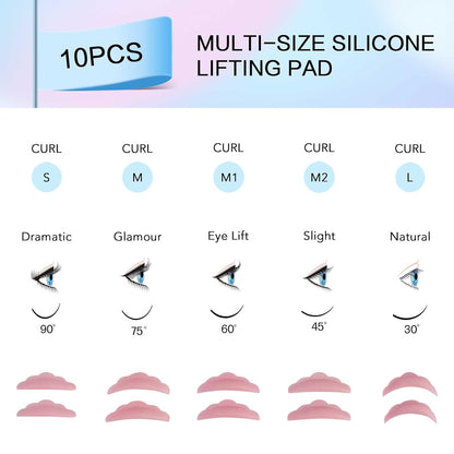 PERMANIA Lash Lift Kit, Lash Perm Kit, Fast Eyelash Lifting 5 Minutes DIY at Home with Strong Glue Disposable Sachet Lash Lifting Kit Last 6 Weeks (15pcs）