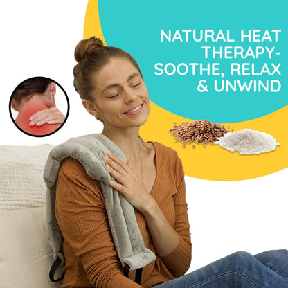 Microwavable Heating Pads for Neck Pain Relief, Back Pain, Shoulder Pain Relief - Microwave Heating Pad for Cramps and Muscle Relief, Hands- Free Heat Pack for Tense Muscle - 3 Packs