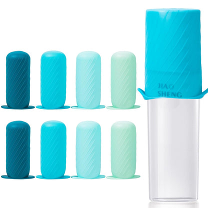 Bottle Covers for Travel, Leak Proofing, Travel Size Container Silicone toiletry sleeves, Leak Locks Travel Accessories for Shampoo Wash Body Bottles and other beauty and personal care(8pcs)