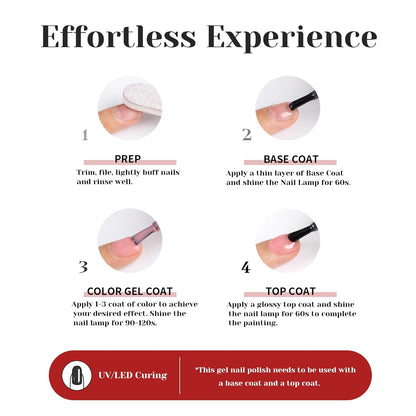 Dark Peach Glitter Gel Polish, Golden Sparkly Deep Peach Red Gel Nail Polish, 15ml UV/LED Soak Off Gel Polish for Manicure Salon or DIY Nail Art at Home - GP0093