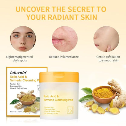 Kojic acid turmeric cleansing pads,